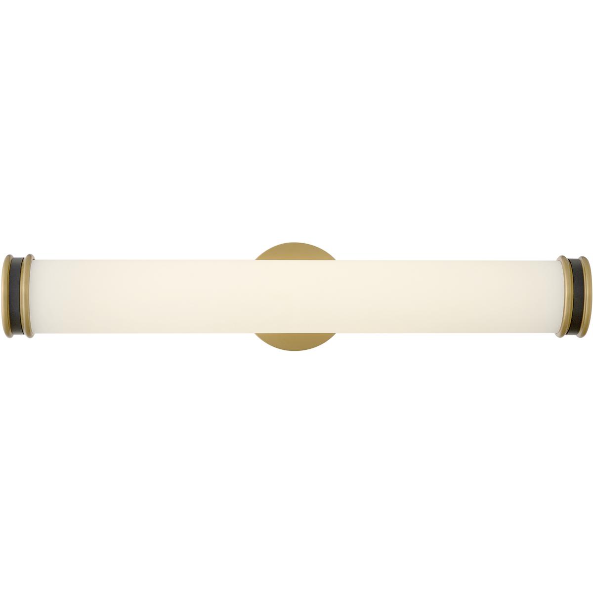 Lark 85652LCB-BK Ames LED 4.5 inch Lacquered Brass and Black Vanity Light Wall Light
