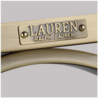 Lauren Ralph Lauren LW1022TWB Katie 2 Light Time Worn Brass / Saddle Leather Wall Sconce Wall Light alternative photo thumbnail