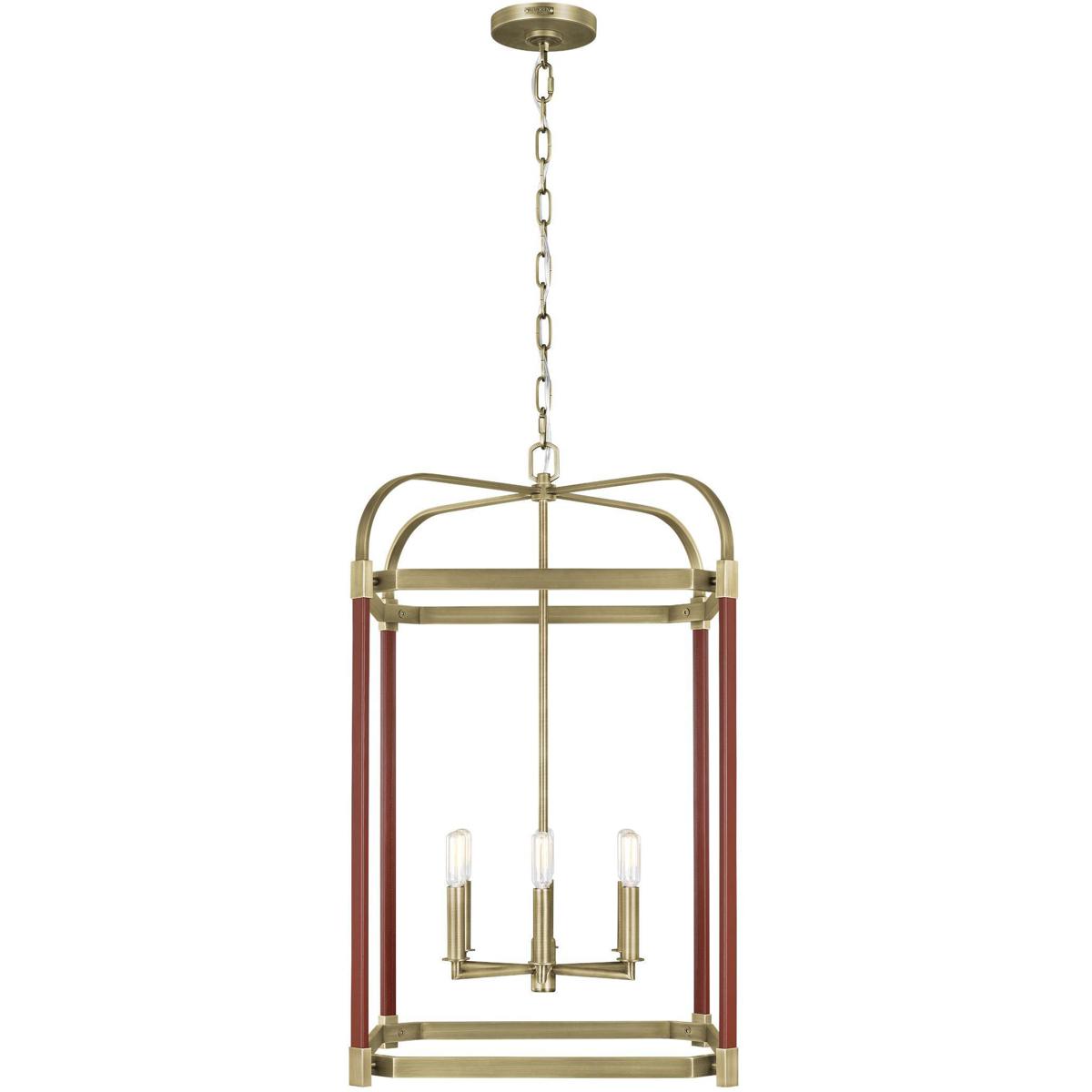 Lauren Ralph Lauren LC1156TWB Hadley 6 Light 18 inch Time Worn Brass Pendant Ceiling Light