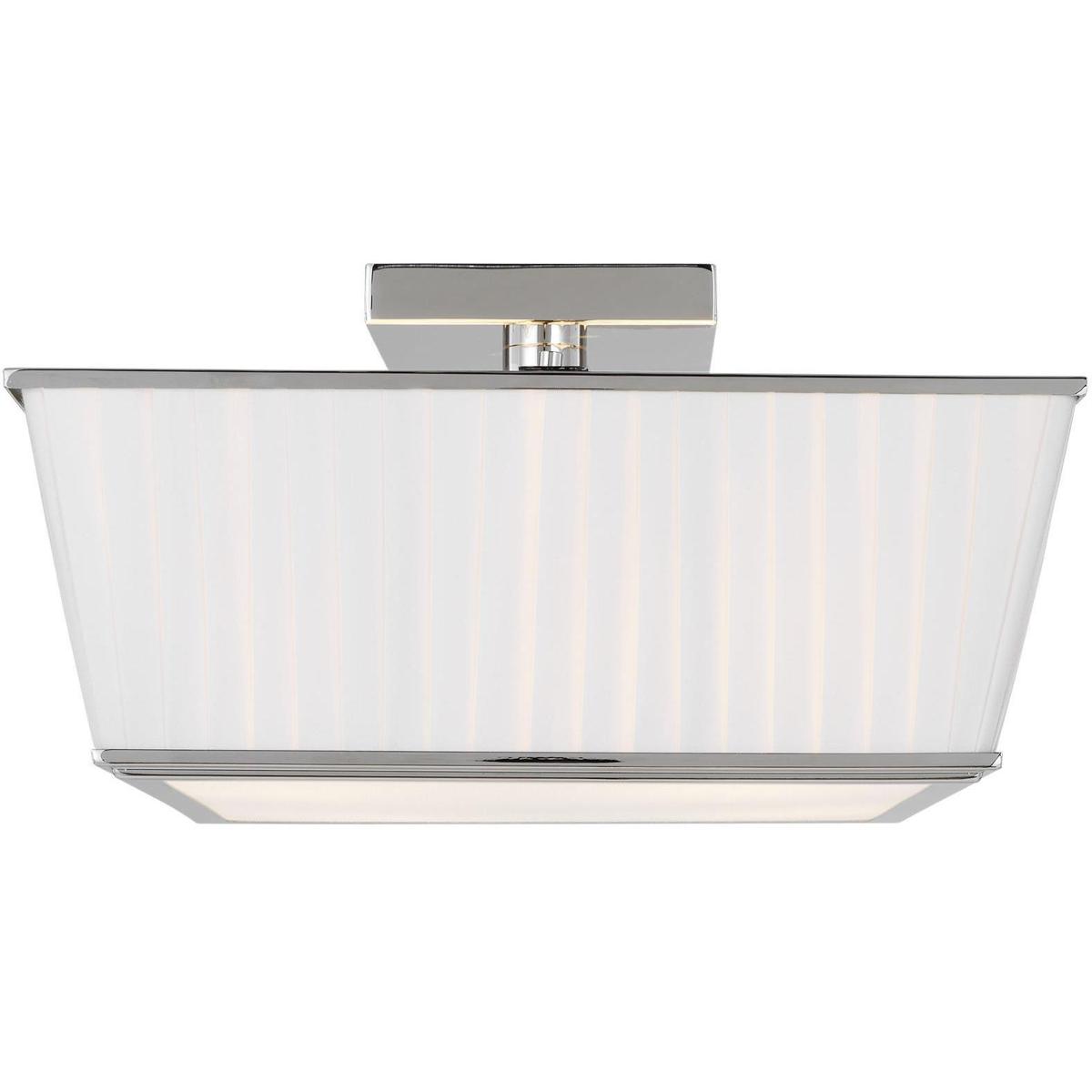 Lauren Ralph Lauren LF1044PN Esther 4 Light 1425 inch Polished Nickel Flush Mount Ceiling Light