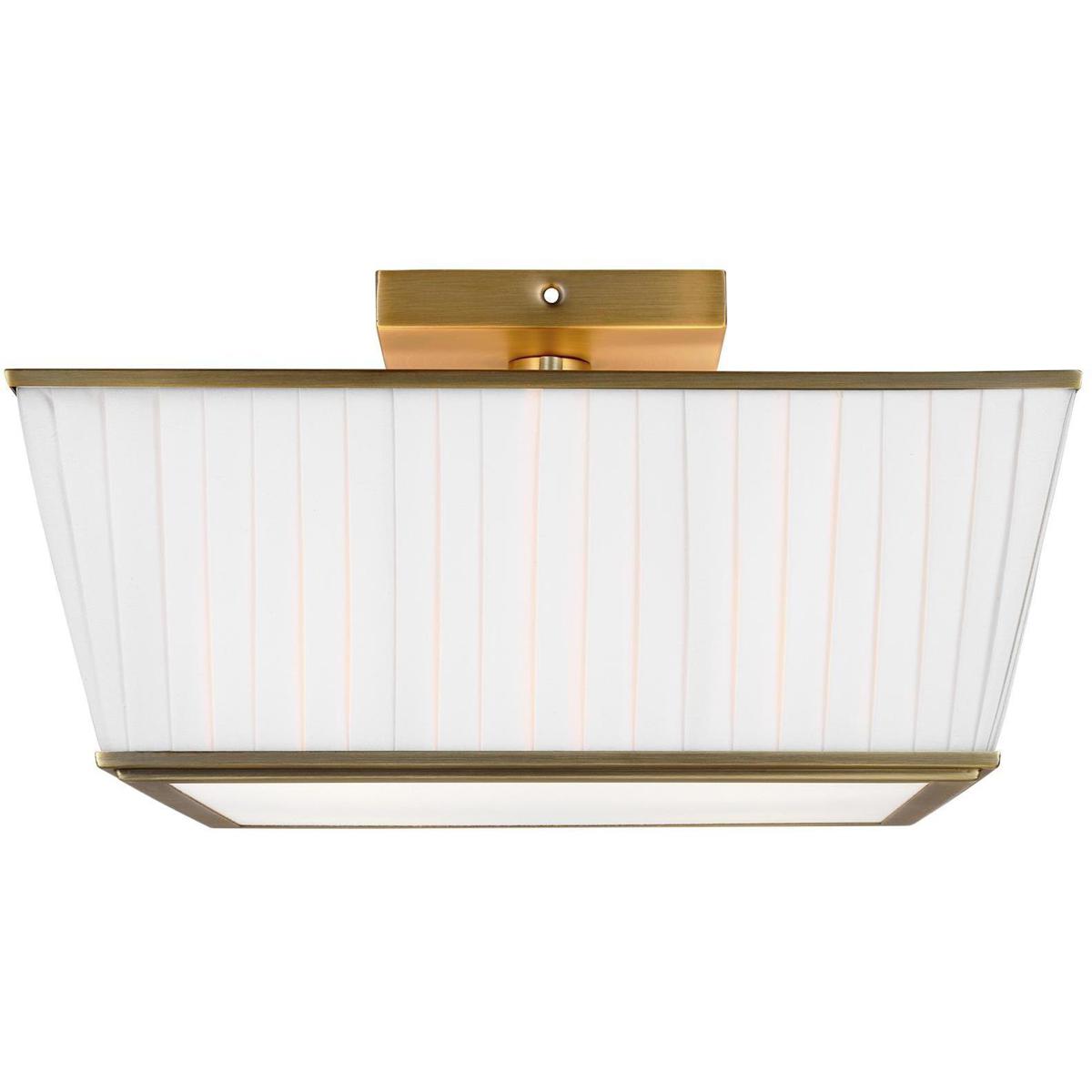 Lauren Ralph Lauren LF1044TWB Esther 4 Light 1425 inch Time Worn Brass Flush Mount Ceiling Light