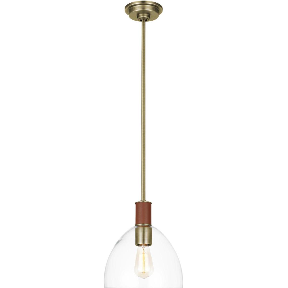 Lauren Ralph Lauren LP1041TWBCG Hadley 1 Light 10 inch Time Worn Brass Pendant Ceiling Light
