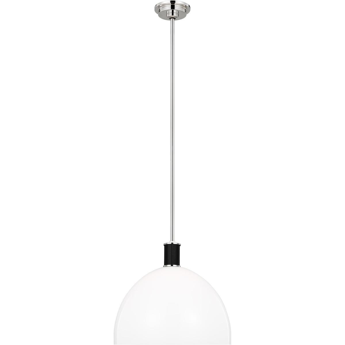Lauren Ralph Lauren LP1061PNMG Hadley 1 Light 15 inch Polished Nickel Pendant Ceiling Light