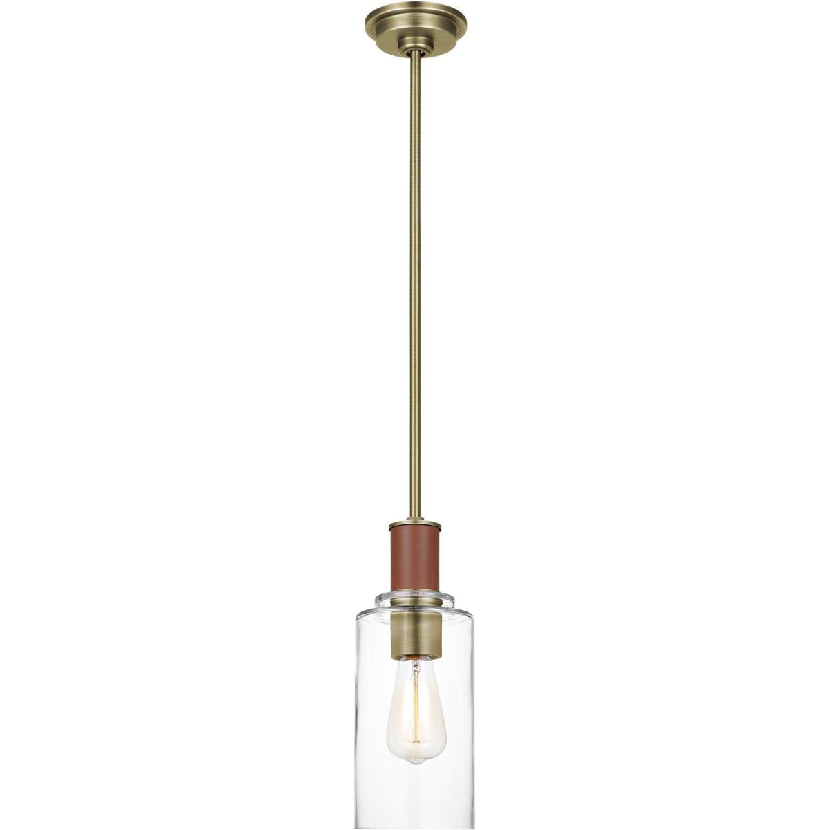Lauren Ralph Lauren LP1071TWBCG Hadley 1 Light 5 inch Time Worn Brass Pendant Ceiling Light