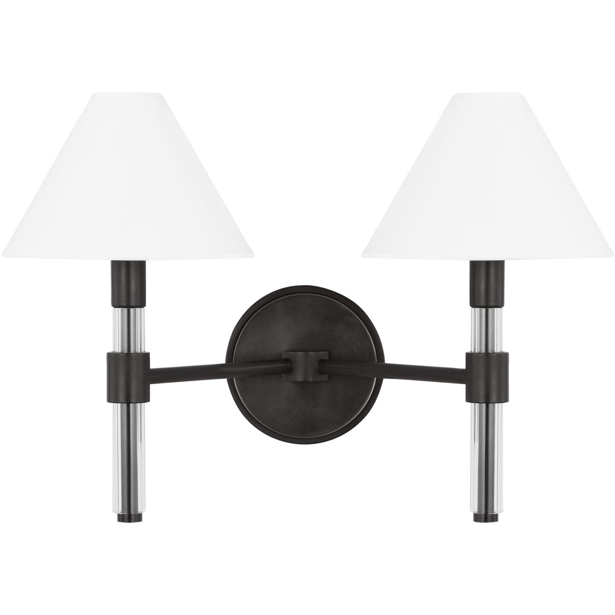 Lauren Ralph Lauren LV1032AI Robert 2 Light 185 inch Aged Iron Bath Vanity Wall Sconce Wall Light