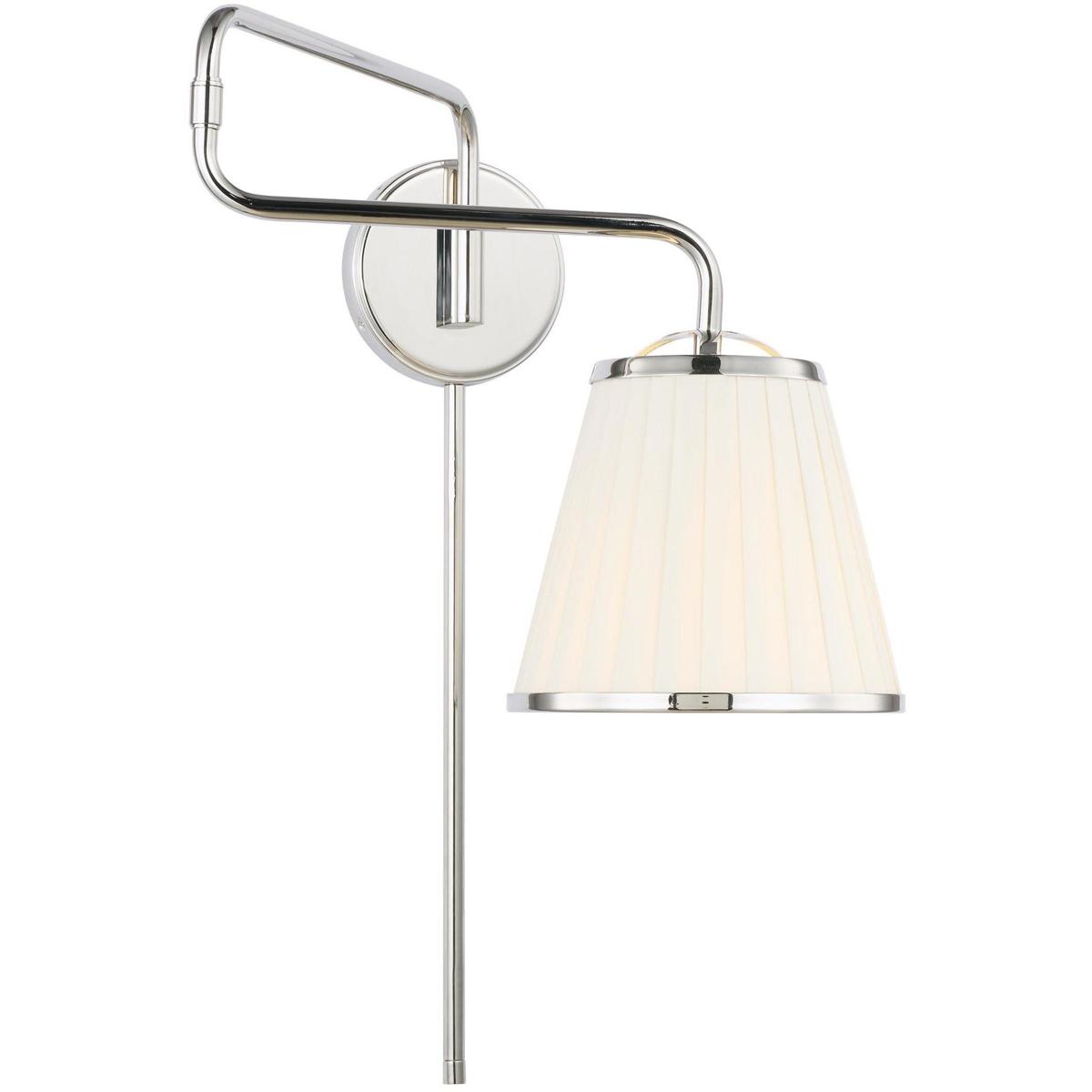 Lauren Ralph Lauren LW1081PN Esther 2738 inch 6000 watt Polished Nickel Swing Arm Sconce Wall Light