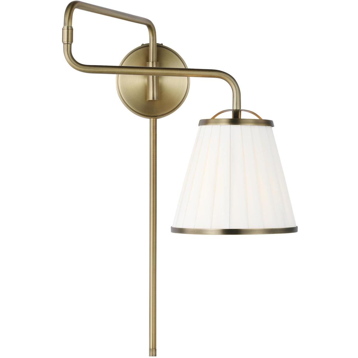 Lauren Ralph Lauren LW1081TWB Esther 2738 inch 6000 watt Time Worn Brass Swing Arm Sconce Wall Light
