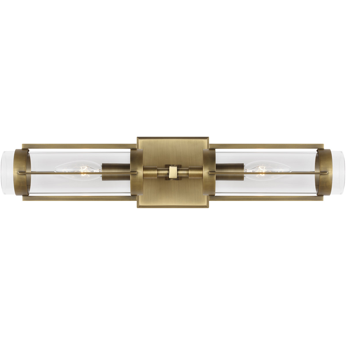 Lauren Ralph Lauren LV1002TWB Flynn 2 Light Time Worn Brass Linear Vanity Wall Light