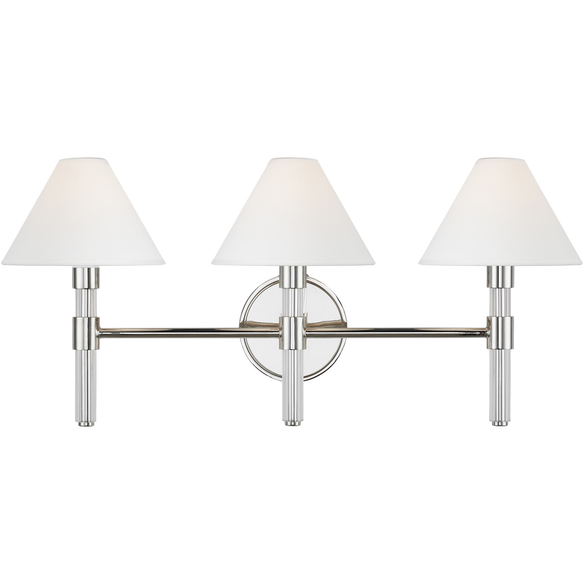 Lauren Ralph Lauren LV1043PN Robert 3 Light 27 inch Polished Nickel  Clear Acrylic Vanity Light Wall Light