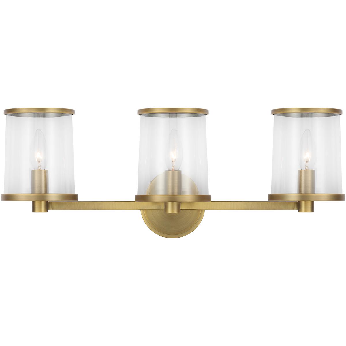 Lauren Ralph Lauren LV1083TWB Reynolds 3 Light 2388 inch Time Worn Brass Vanity Light Wall Light