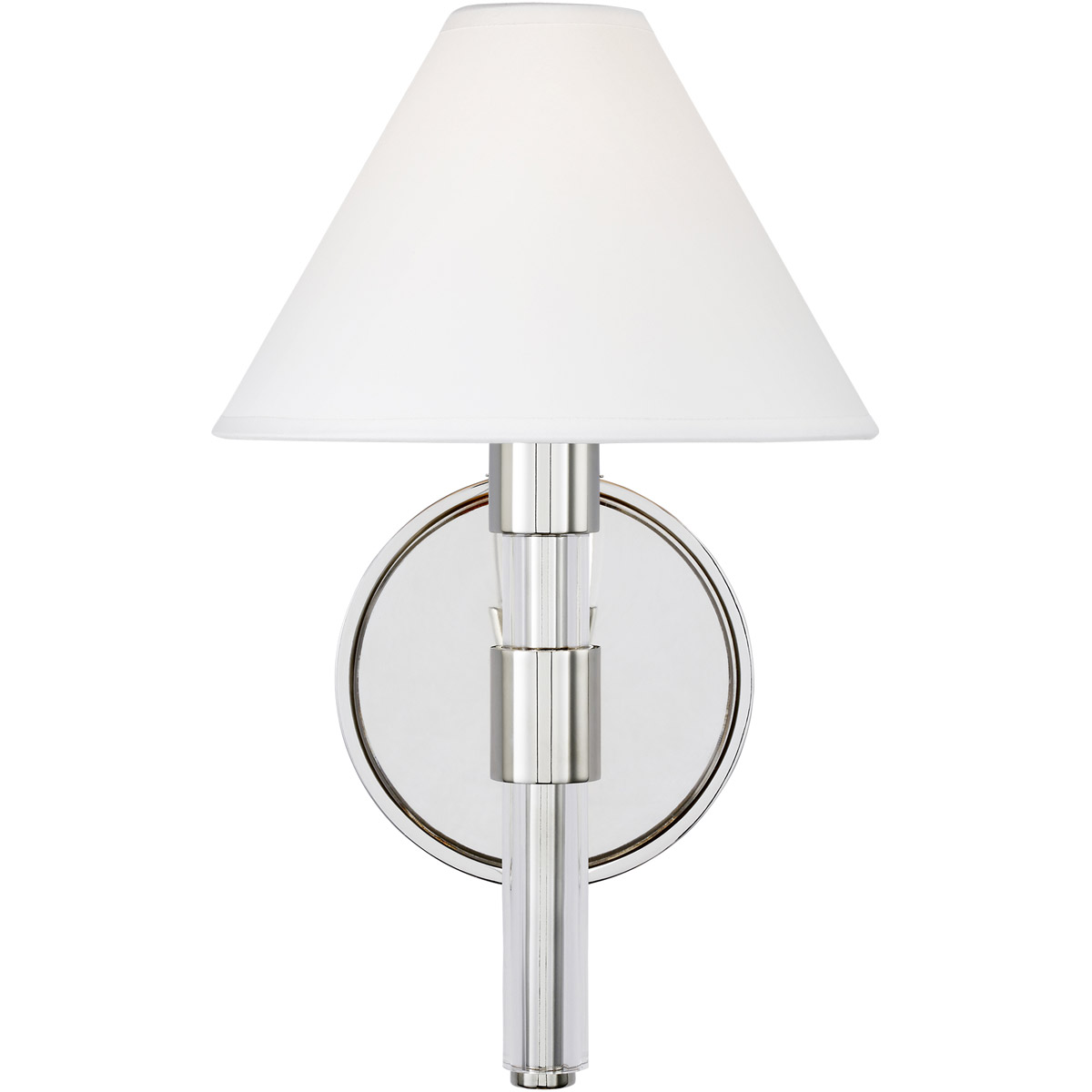 Lauren Ralph Lauren LW1041PN Robert 1 Light 8 inch Polished Nickel  Clear Acrylic Vanity Light Wall Light