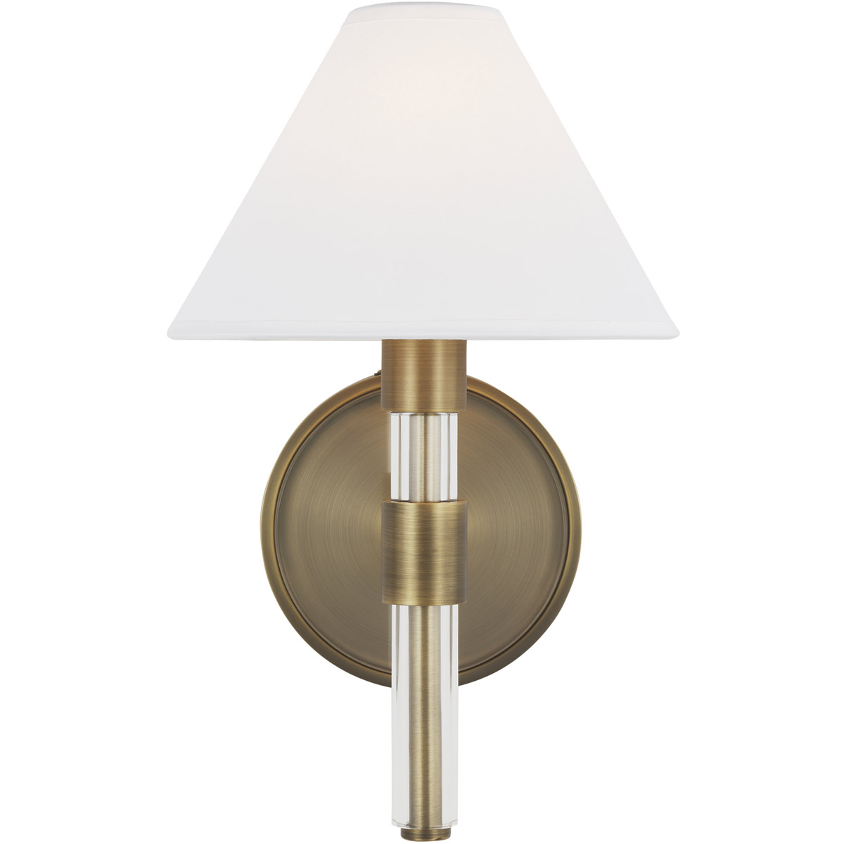 Lauren Ralph Lauren LW1041TWB Robert 1 Light 8 inch Time Worn Brass  Clear Acrylic Vanity Light Wall Light