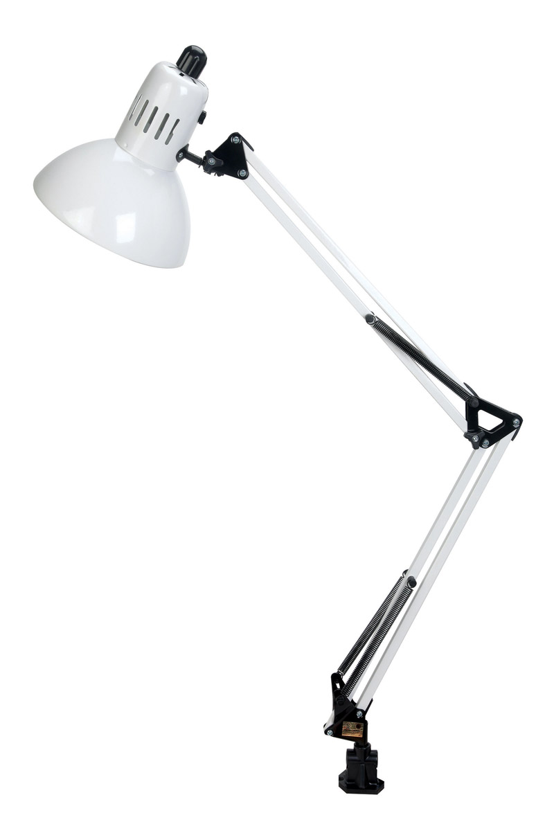 Lite Source LS105WHT Signature 35 inch 100 watt White Desk Lamp