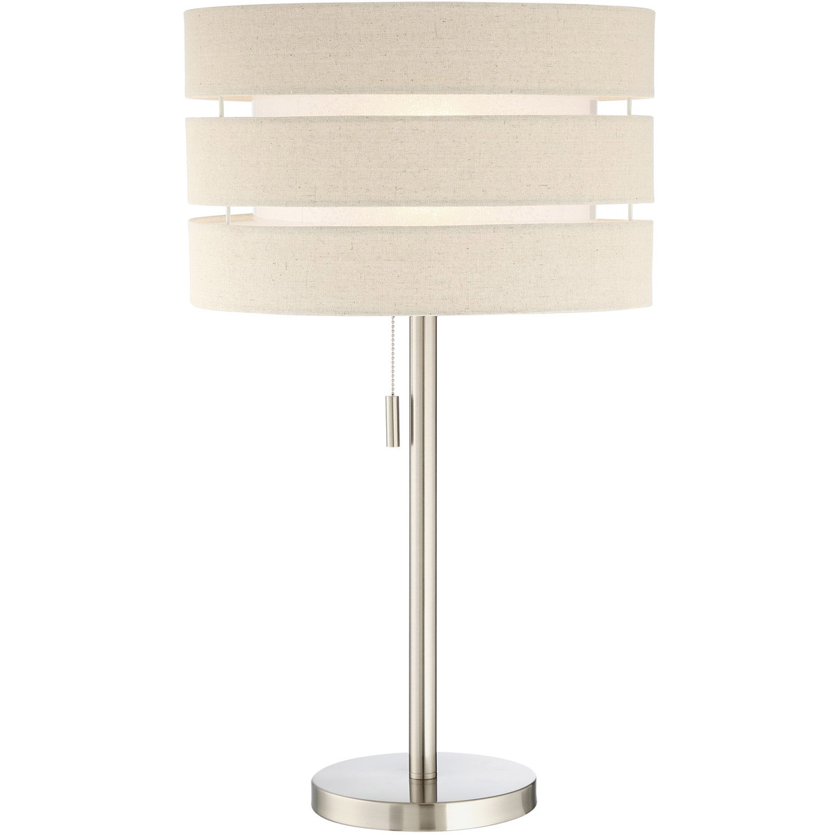 Lite Source LS-23037 Falan 27 inch 100 watt Brushed Nickel Table Lamp Portable Light