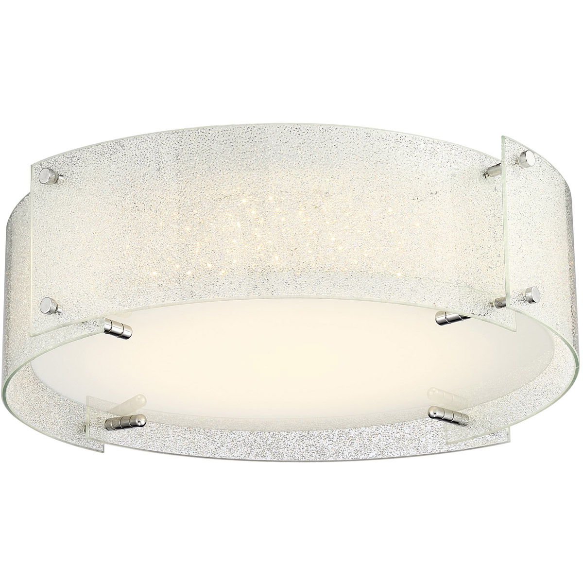 Lite Source Kaelin 17 Inch 3 Light Flush Mount Kaelin - LS-5419DIAMOND - Modern Contemporary