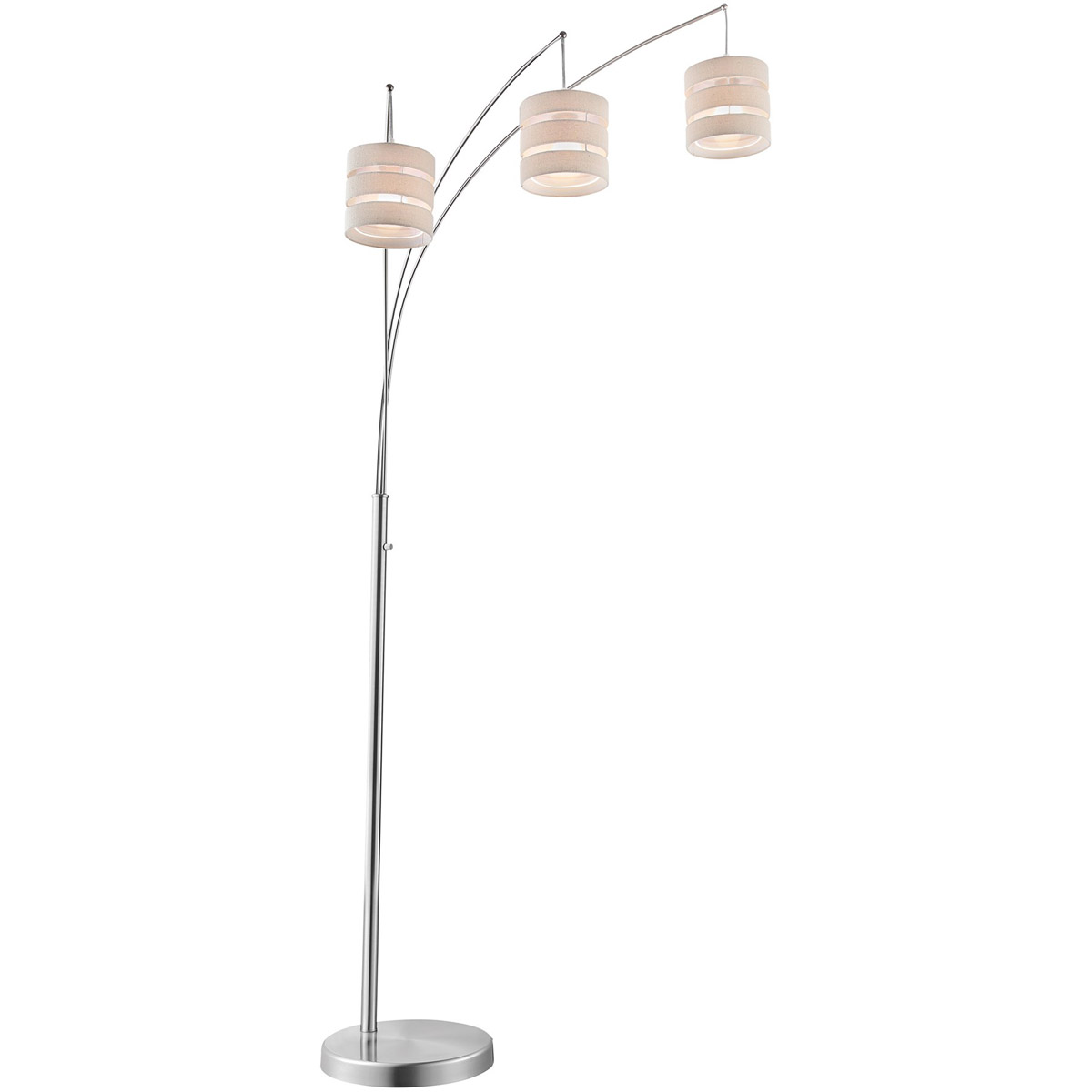 Lite Source LS-83038 Falan 92 inch 60.00 watt Brushed Nickel Arc Lamps Portable Light