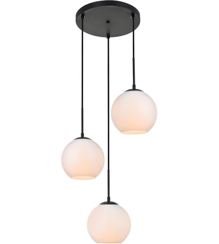 Living District Ld2209bk Baxter 3 Light 18 Inch Black Pendant