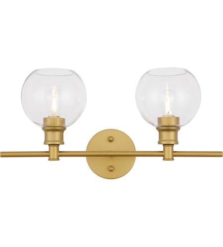 Living District LD2314BR Collier 2 Light 19 inch Brass Wall sconce Wall Light photo