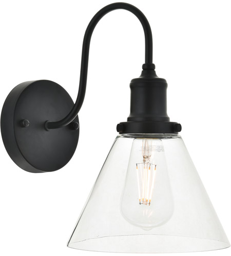 Living District Ld4017w7bk Histoire 1 Light 8 Inch Black Wall Sconce Wall Light