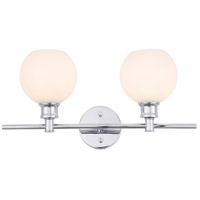Living District LD2315C Collier 2 Light 19 inch Chrome Wall sconce Wall Light photo thumbnail