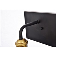 Living District LD8004W27BK Anders 3 Light 27 inch Black and Brass Wall Sconce Wall Light alternative photo thumbnail