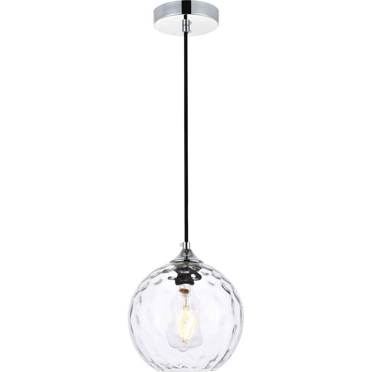 Living District LD2281C Cashel 1 Light 7.9 inch Chrome Pendant Ceiling Light