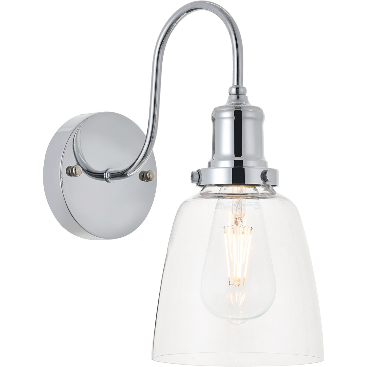 Living District LD4013W6C Felicity 1 Light 5.7 inch Chrome Wall Sconce Wall Light