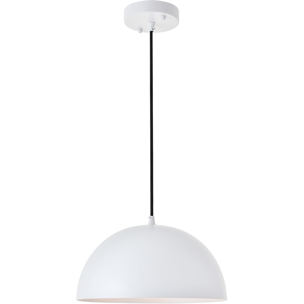 Living District LD4022D12WH Forte 1 Light 11.8 inch White Pendant Ceiling Light