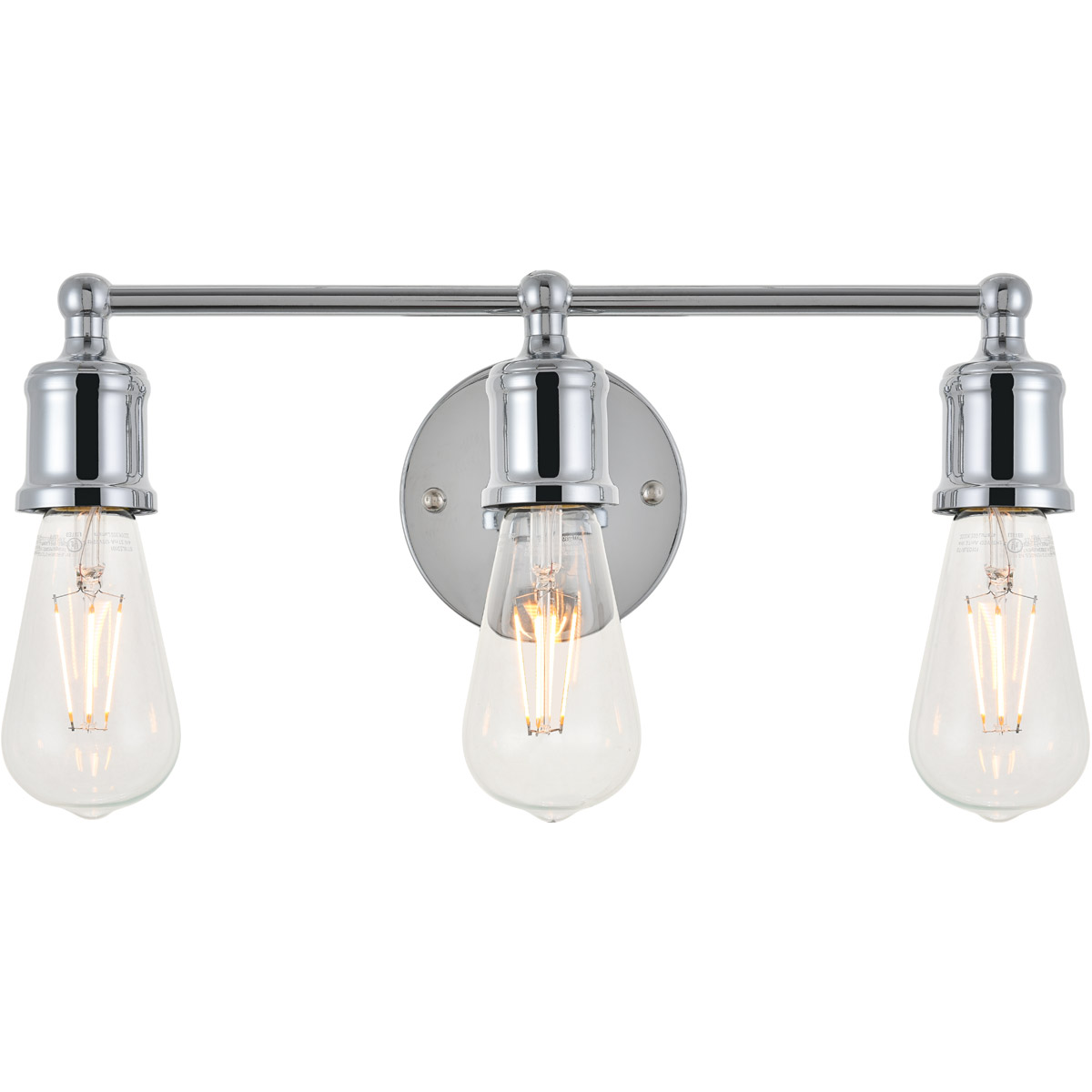 Living District LD4028W16C Serif 3 Light 15.4 inch Chrome Wall Sconce Wall Light