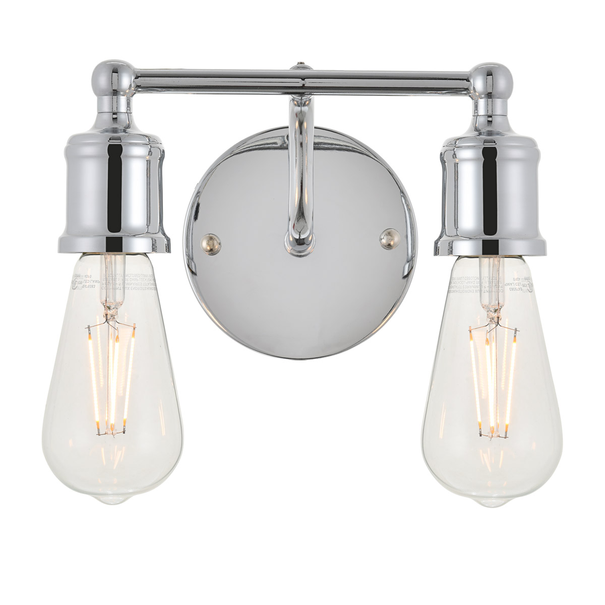 Living District LD4028W9C Serif 2 Light 8.7 inch Chrome Wall Sconce Wall Light