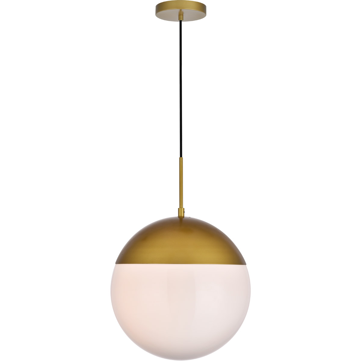 Decovio 12892-BI1 Oyster Bay 1 Light 14 inch Brass Pendant Ceiling Light