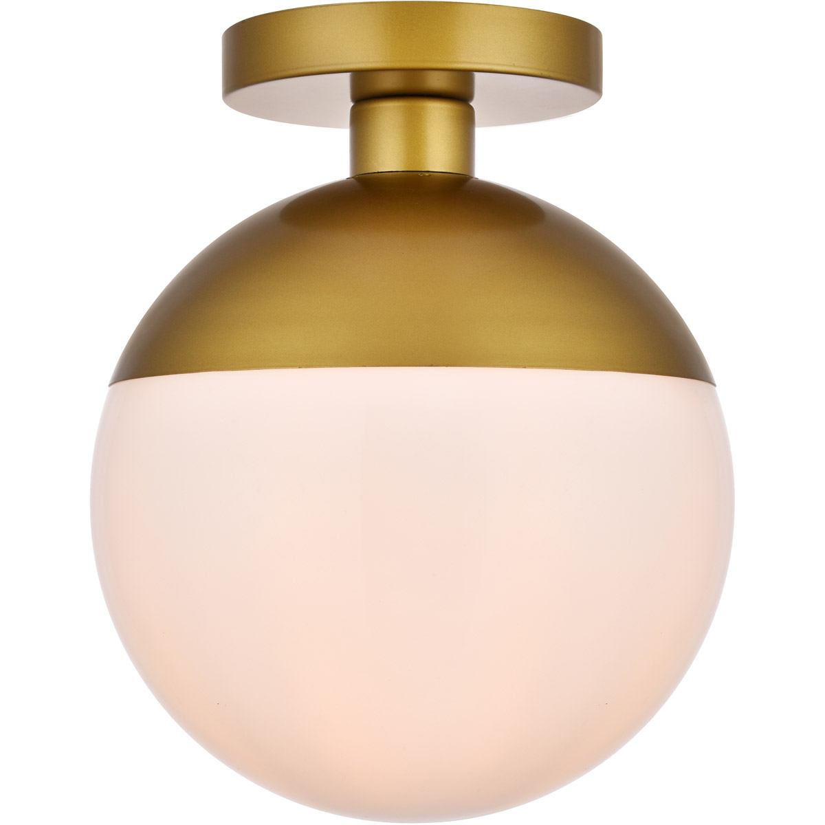 Decovio 12910BI1 Oyster Bay 1 Light 10 inch Brass Flush Mount Ceiling Light