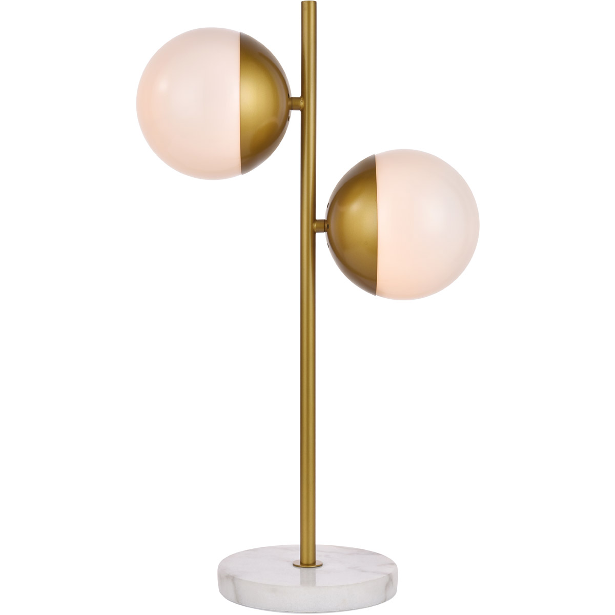 Decovio 13007BI2 Oyster Bay 23 inch 40 watt Brass Table Lamp Portable Light