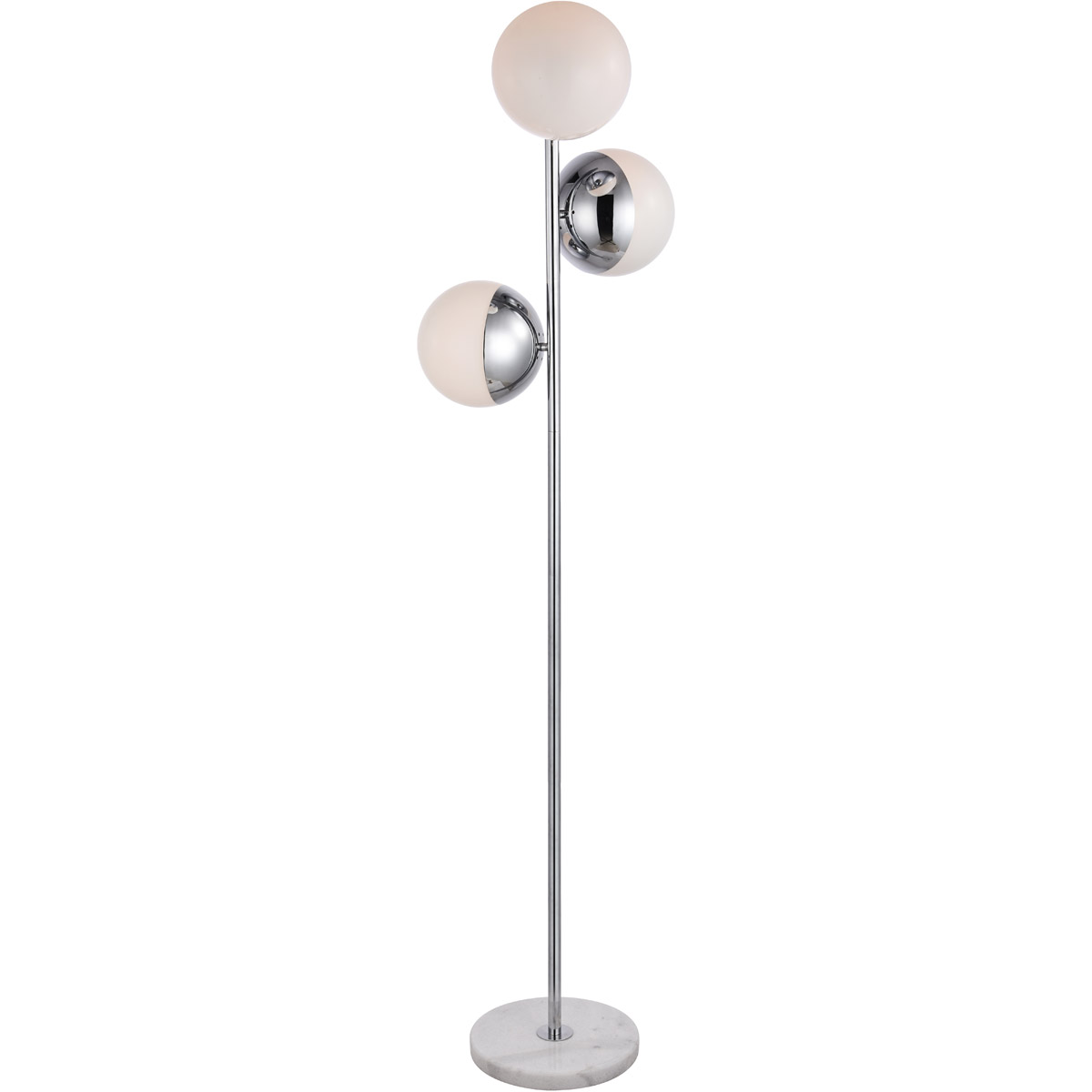 Decovio 13011CI3 Oyster Bay 655 inch 40 watt Chrome Floor Lamp Portable Light