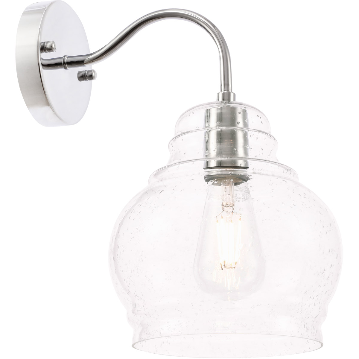 Living District LD6193C Pierce 1 Light 8 inch Chrome Wall sconce Wall Light