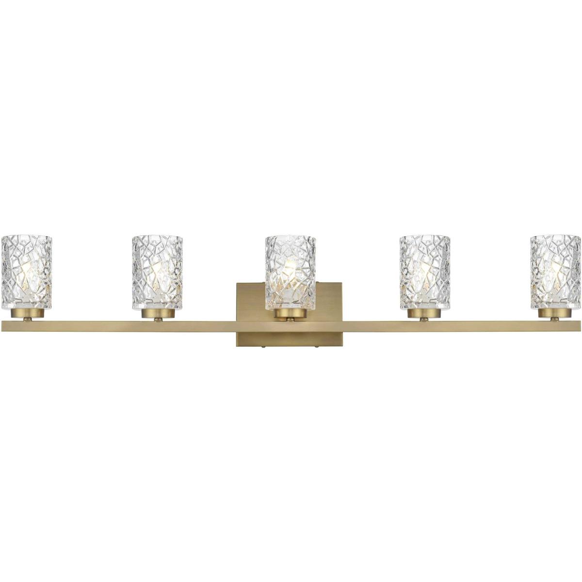 Living District LD7029W41SG Cassie 5 Light 41 inch Satin Gold Bath Sconce Wall Light
