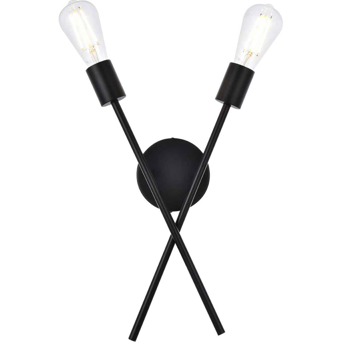 Living District LD7053W7BK Armin 2 Light 4 inch Black Wall Sconce Wall Light