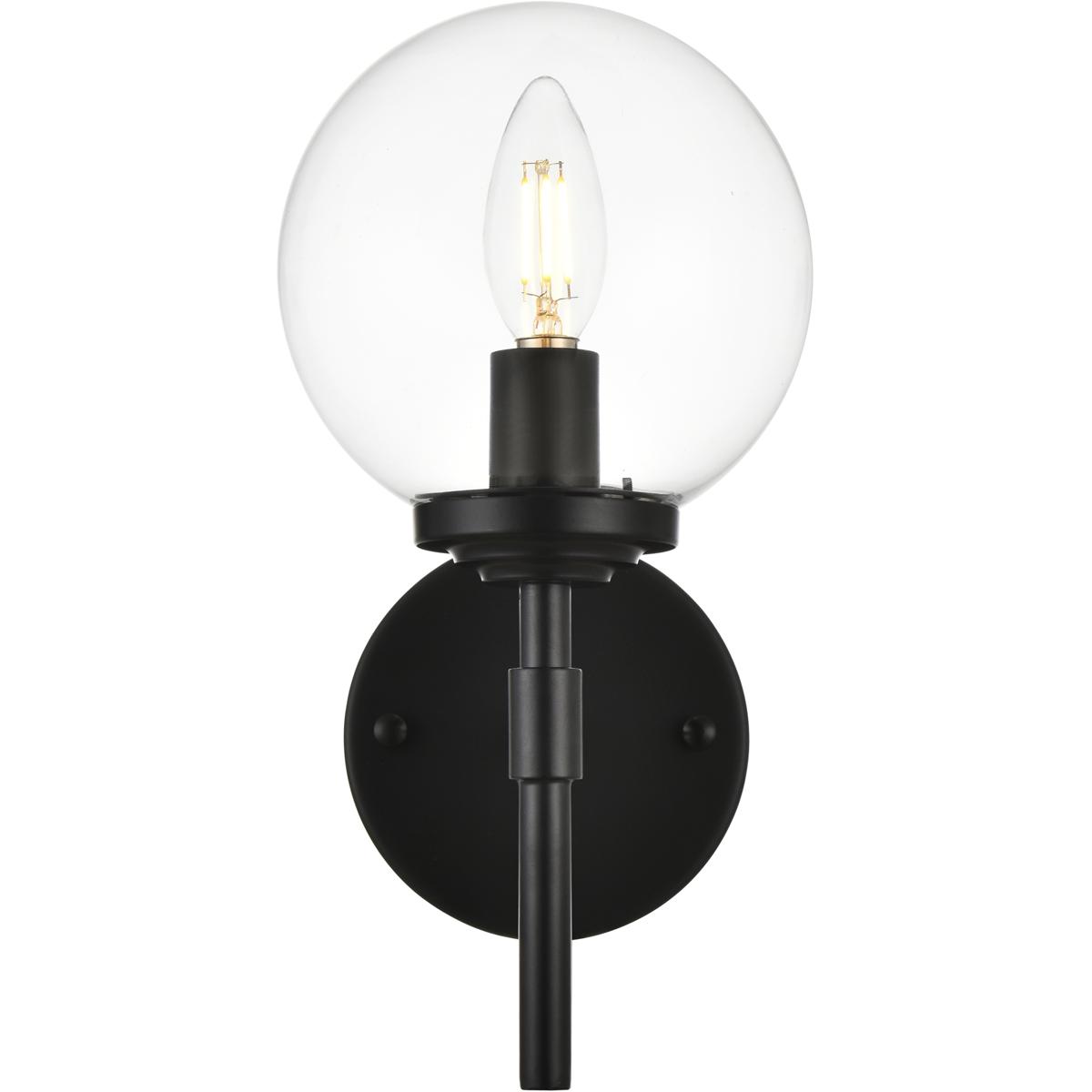 Living District LD7302W6BLK Ingrid 1 Light 6 inch Black Bath Sconce Wall Light