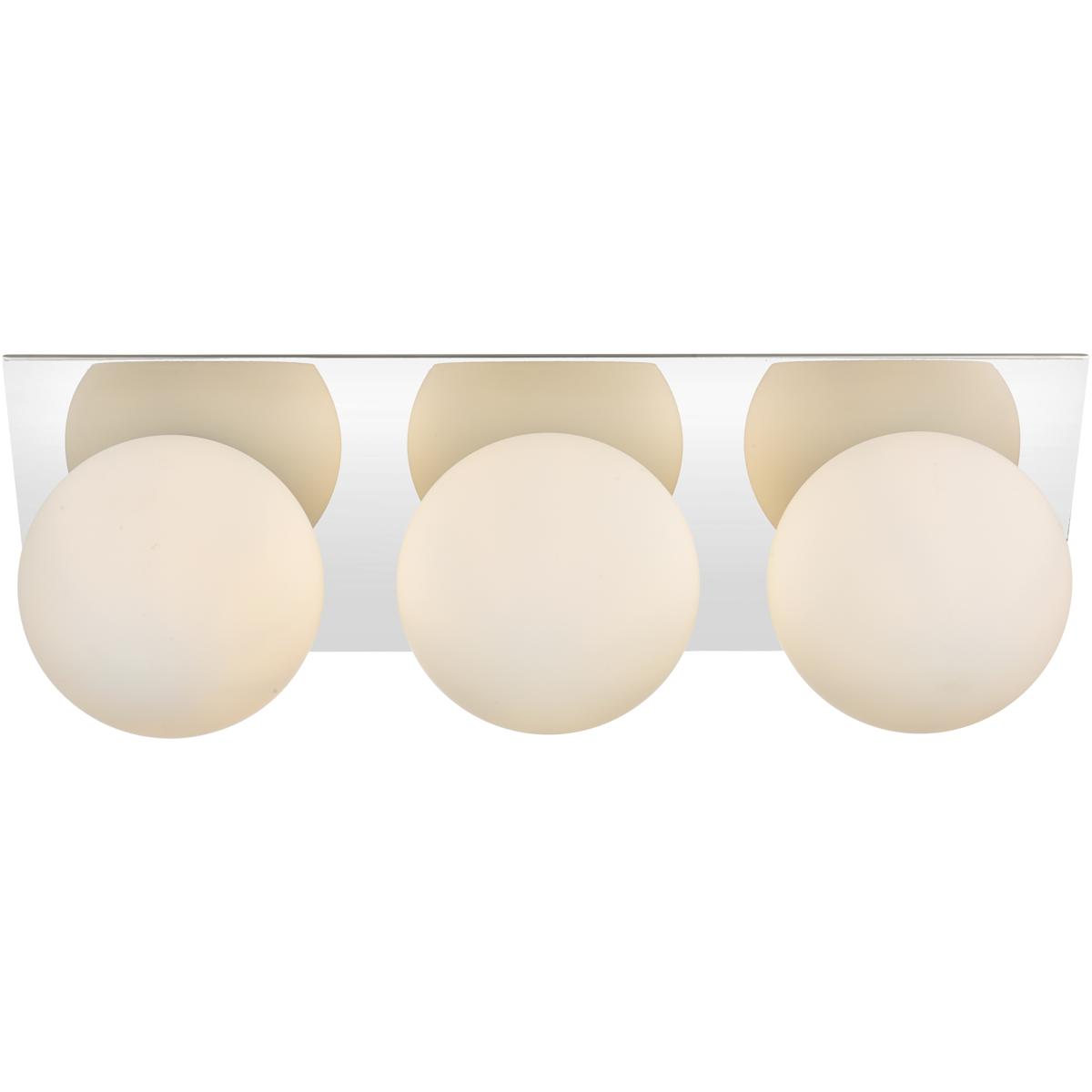 Living District LD7304W22CH Jillian 3 Light 22 inch Chrome Bath Sconce Wall Light