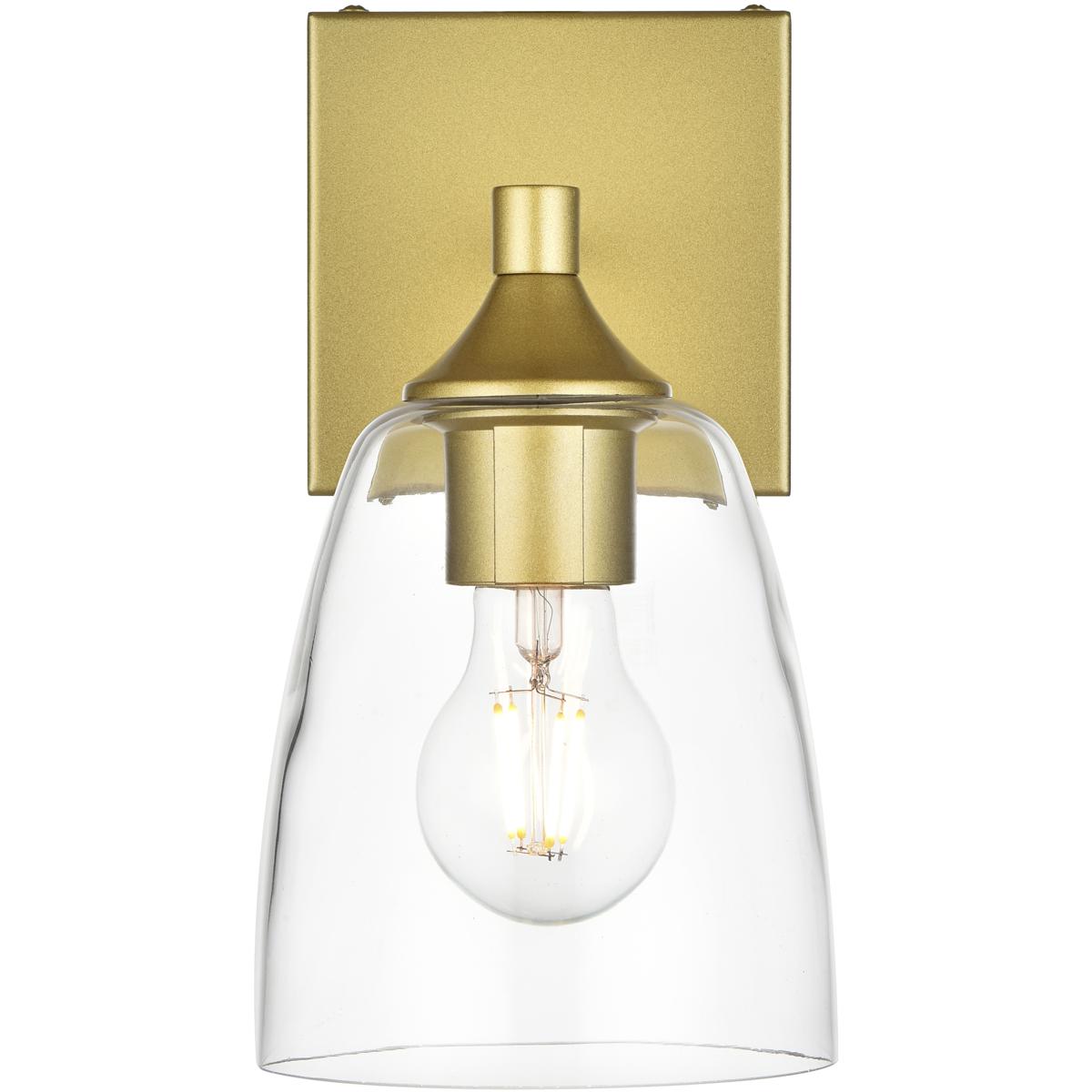 Living District LD7307W5BRA Gianni 1 Light 5 inch Brass Bath Sconce Wall Light
