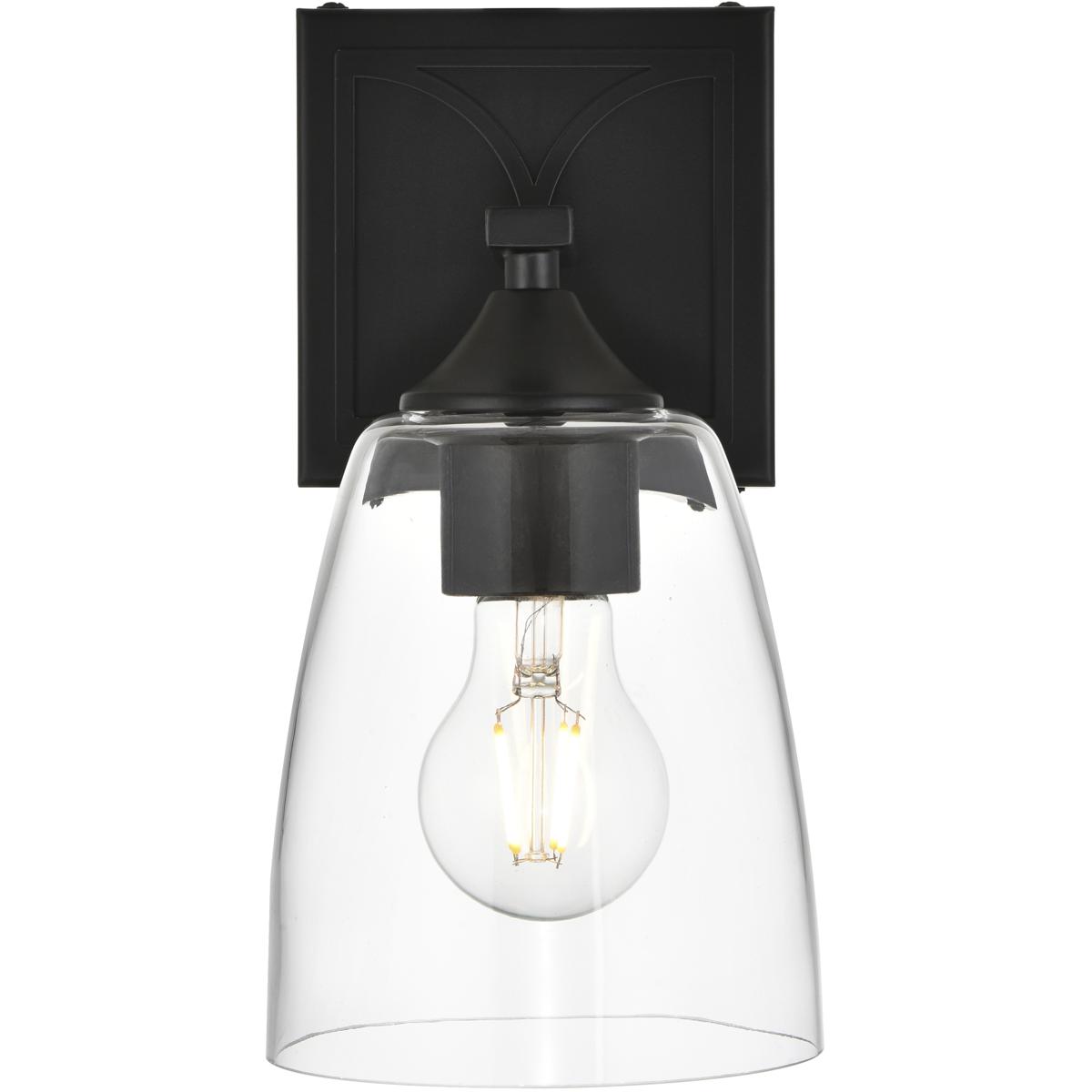 Living District LD7309W5BLK Harris 1 Light 5 inch Black Bath Sconce Wall Light
