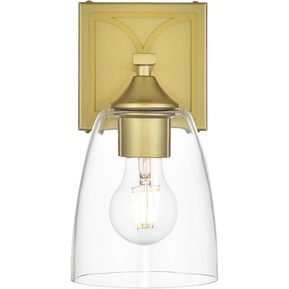 Living District LD7309W5BRA Harris 1 Light 5 inch Brass Bath Sconce Wall Light