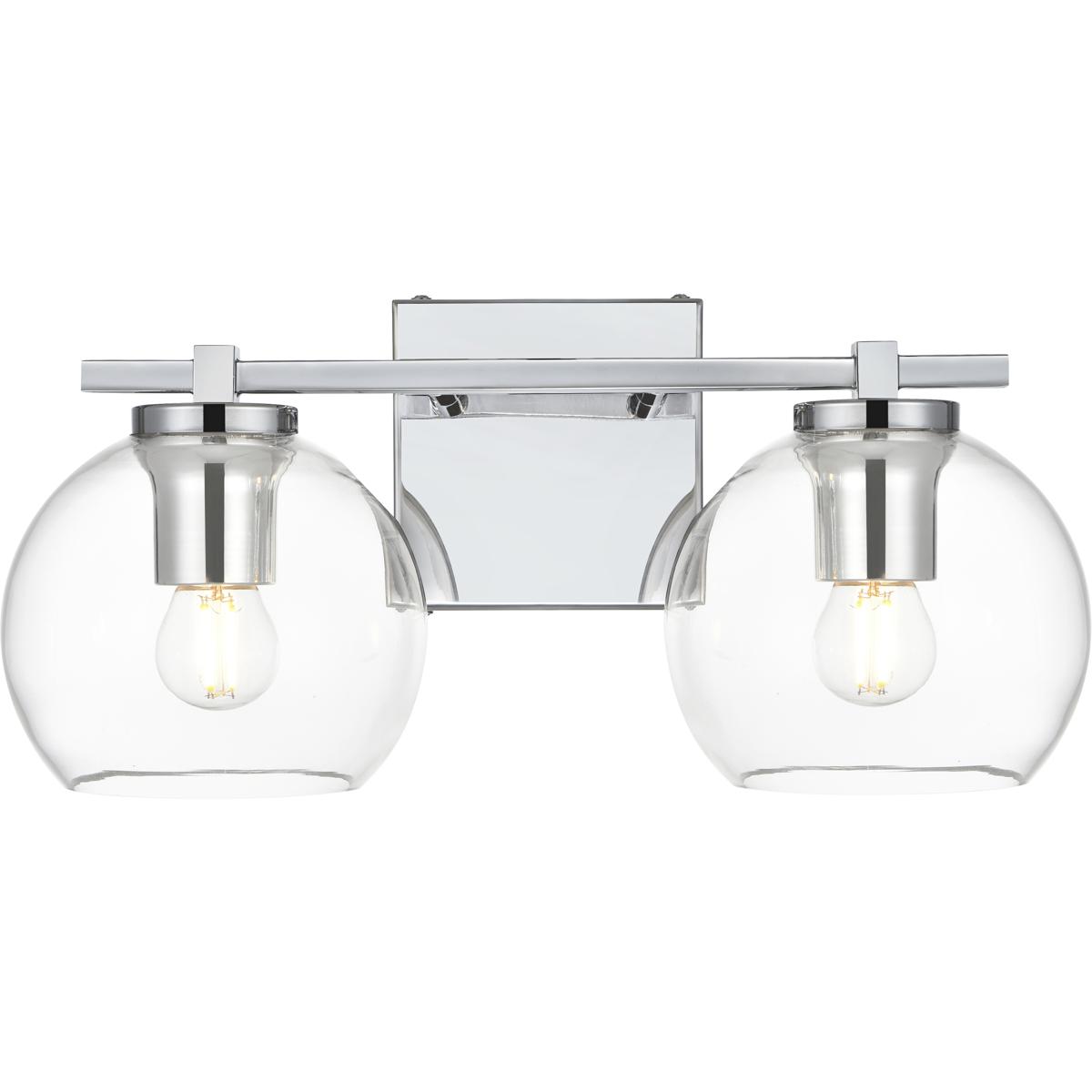 Living District LD7311W15CH Juelz 2 Light 15 inch Chrome Bath Sconce Wall Light