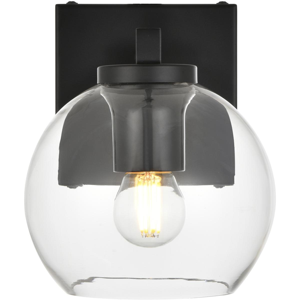 Living District LD7311W6BLK Juelz 1 Light 6 inch Black Bath Sconce Wall Light