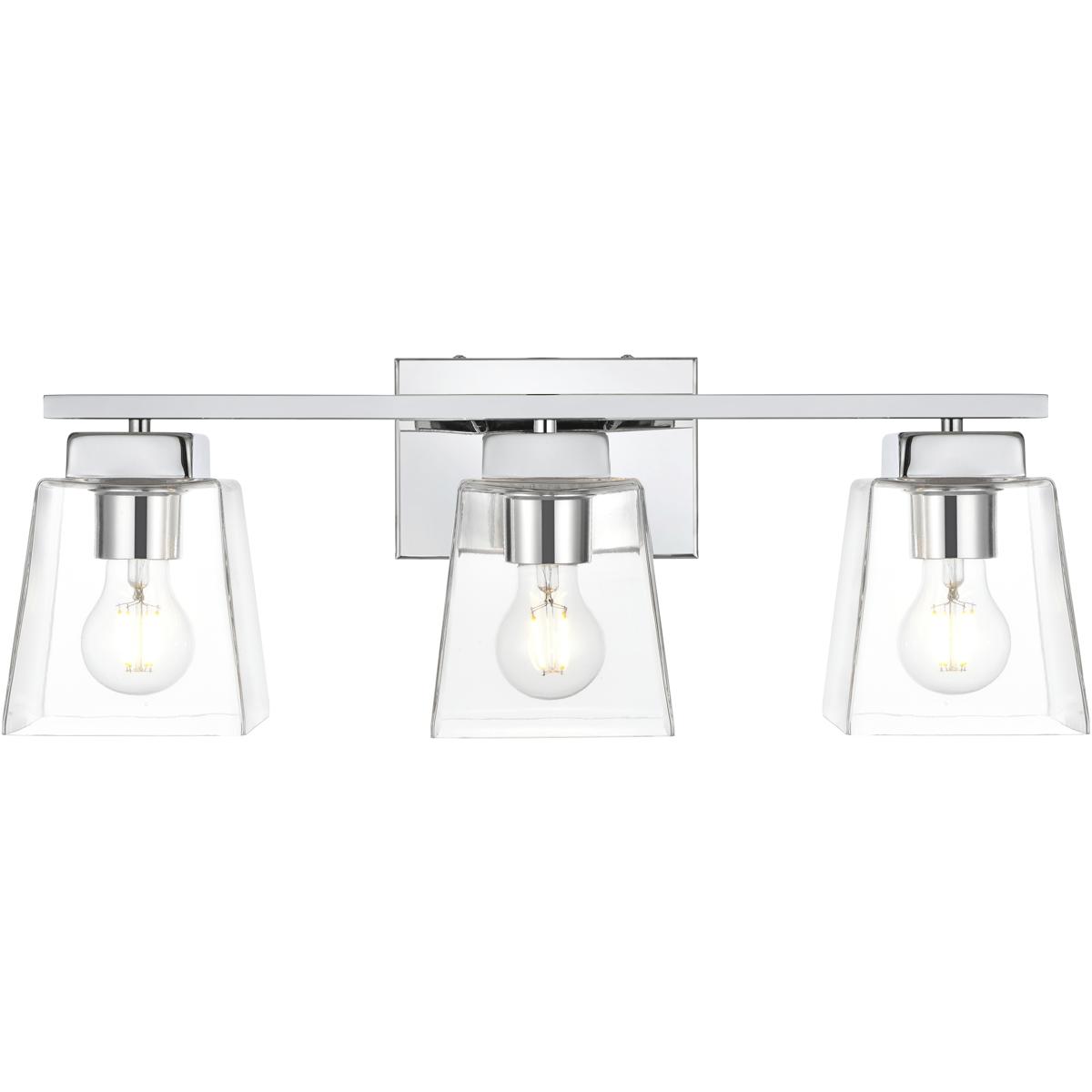 Living District LD7312W23CH Merrick 3 Light 23 inch Chrome Bath Sconce Wall Light