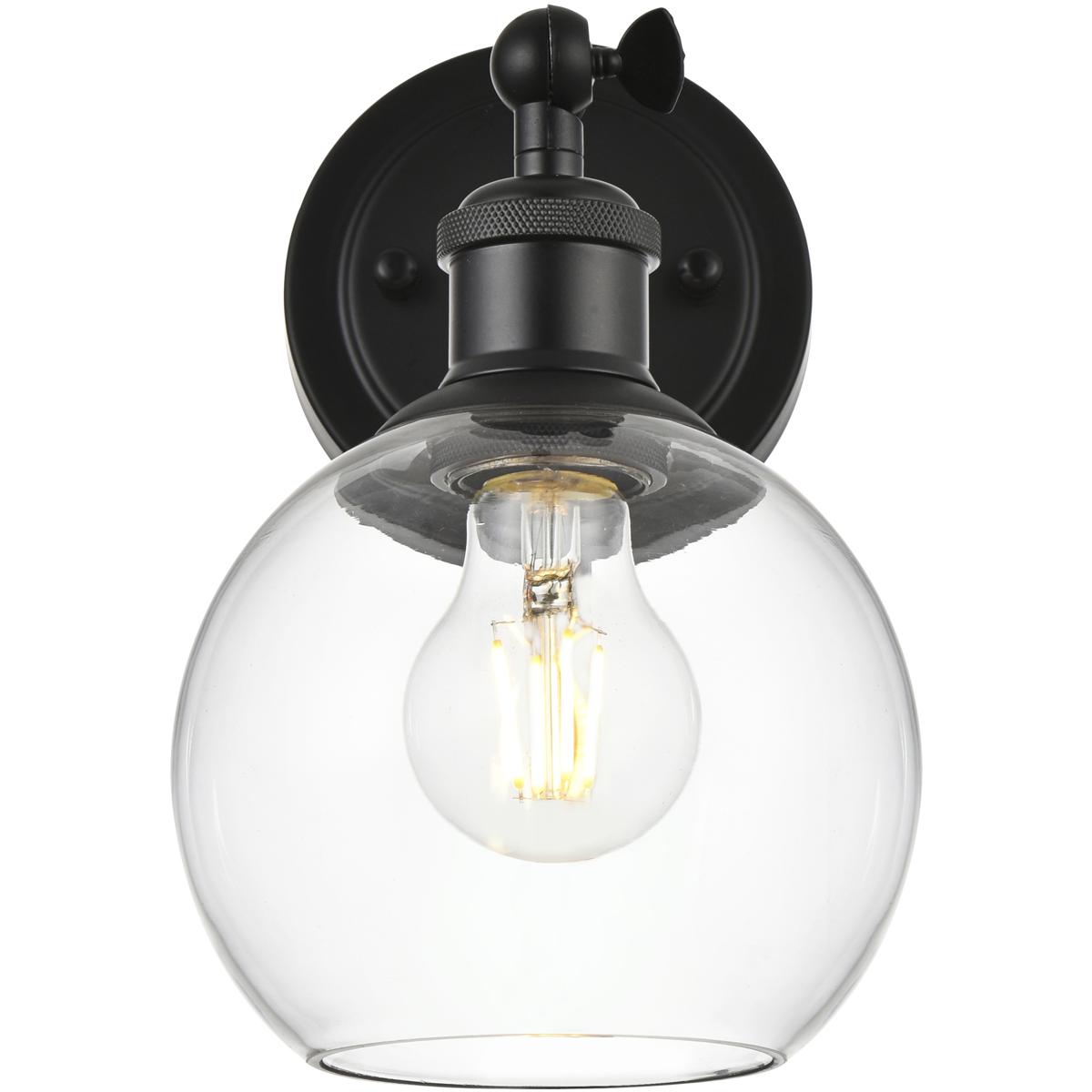 Living District LD7325W6BLK Kai 1 Light 6 inch Black Bath Sconce Wall Light