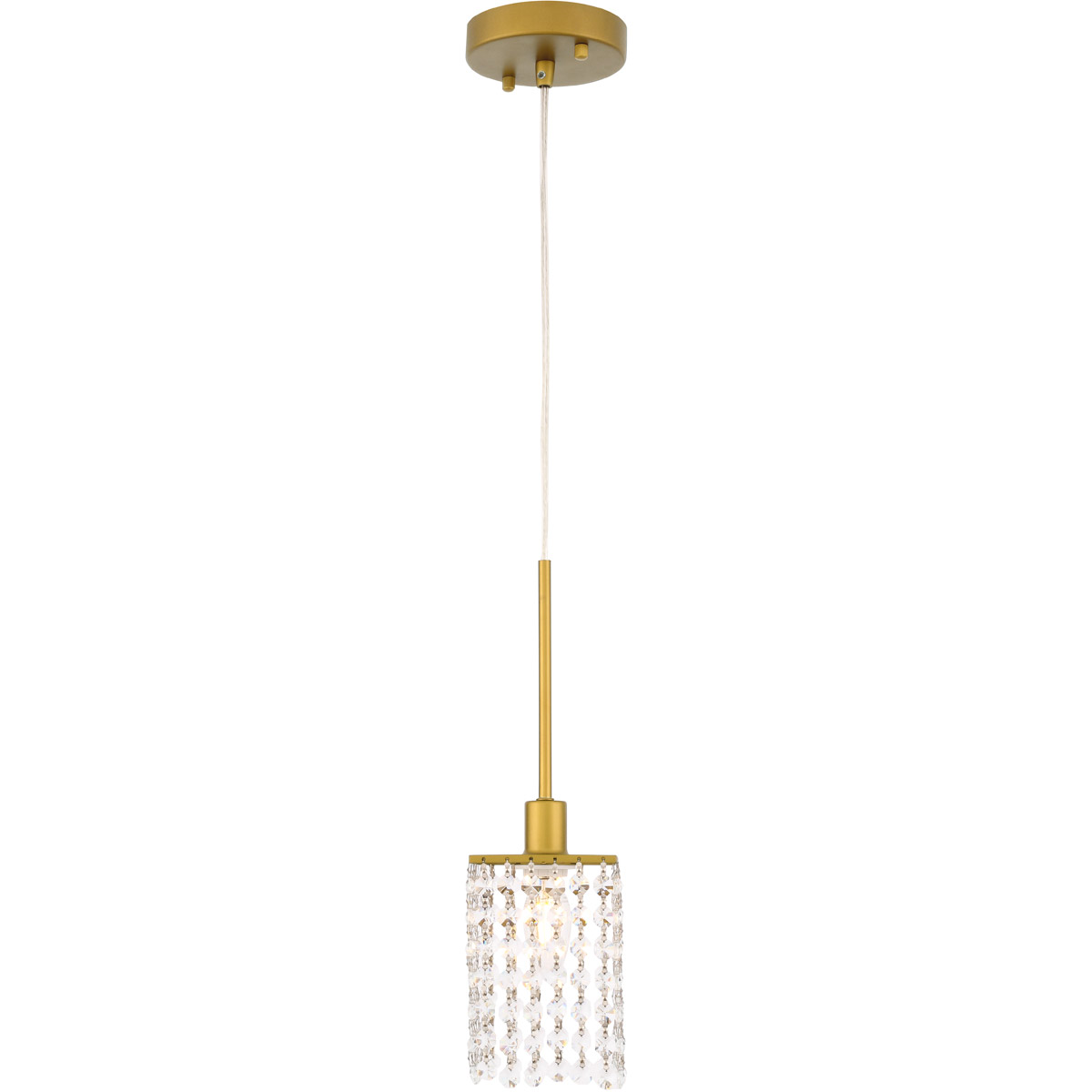 Living District LD7500BR Taylor 1 Light 4.7 inch Brass Pendant Ceiling Light