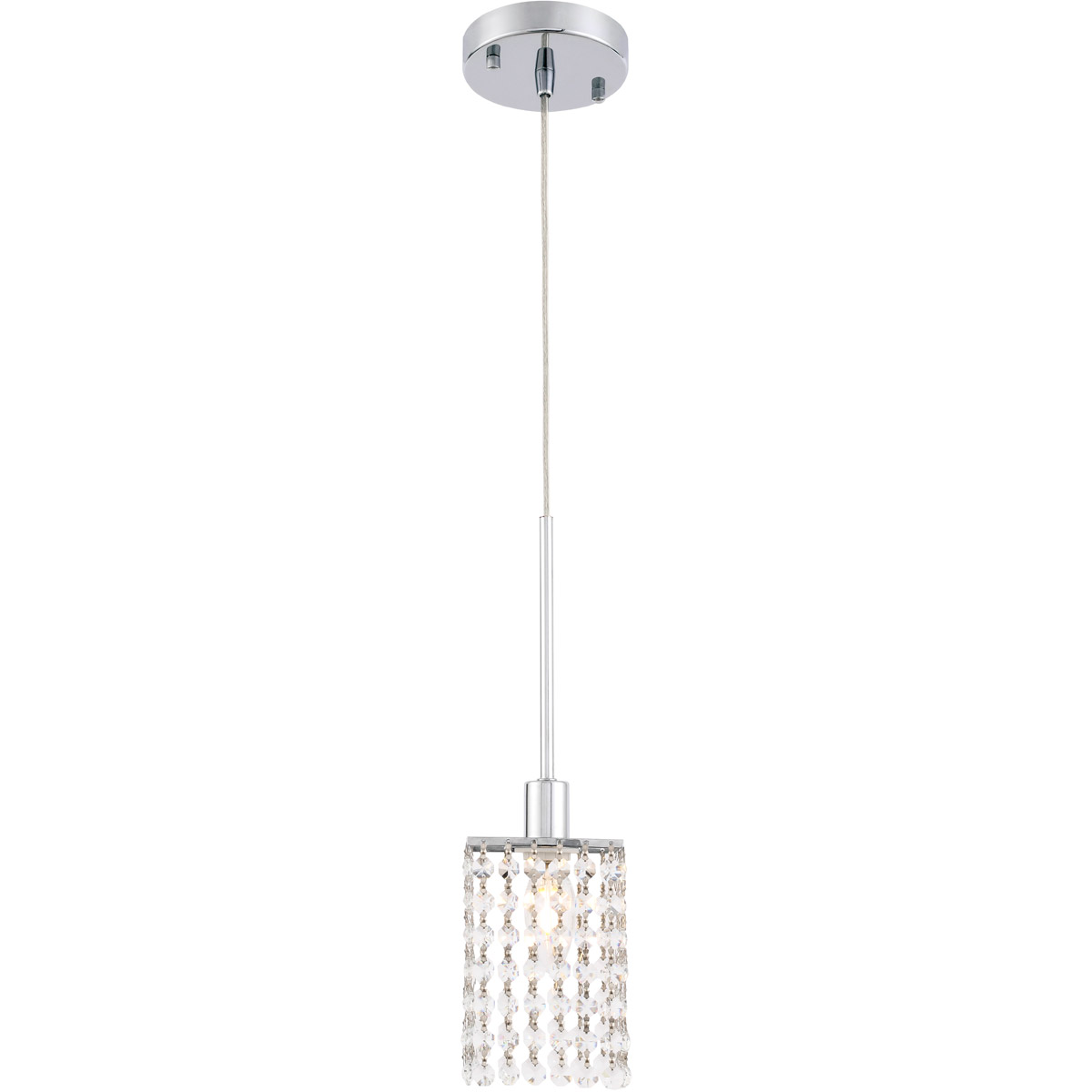 Living District LD7500C Taylor 1 Light 4.7 inch Chrome Pendant Ceiling Light