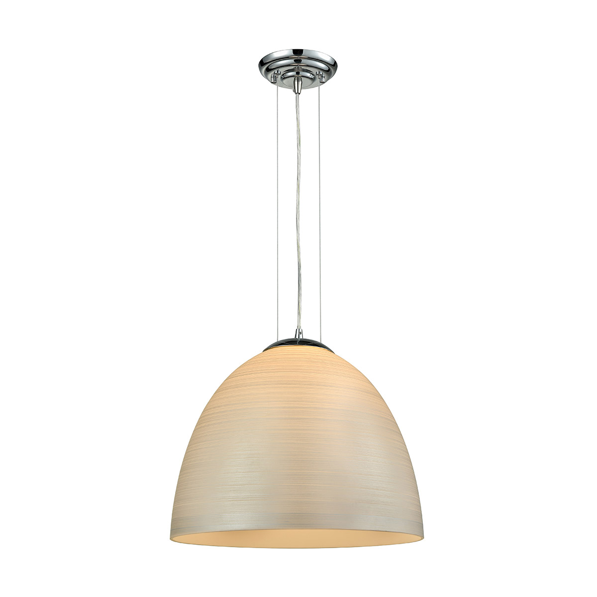 Lighting New York 180176-S1 Light Visions Modern 1 Light 15 inch Chrome Pendant Ceiling Light, Silver Shade 180176-S1 - Open Box