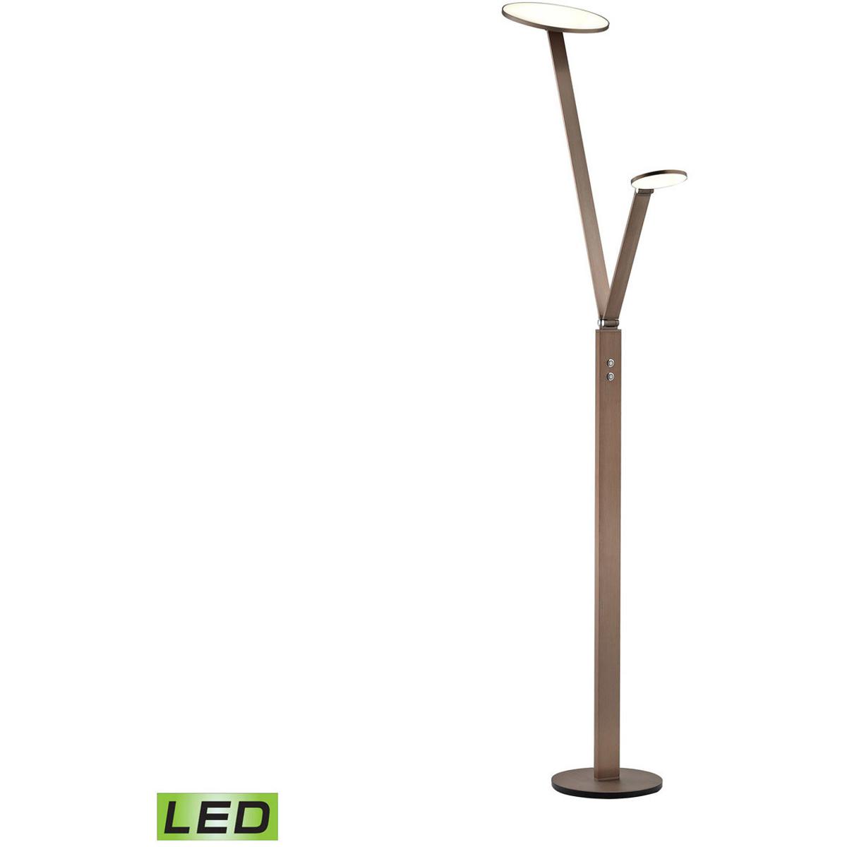 Lighting New York FLL160-95-85 Light Visions Double Disc 52 inch 15 watt Anodized Rose Gold Floor La